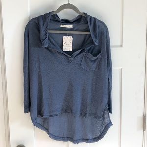 Free People Collared V-Neck